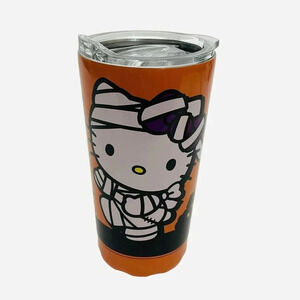 Sanrio Hello Kitty Halloween Orange Spiderweb Cat Mummy Costume Tumbler